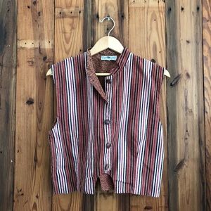 Vintage striped sleeveless top